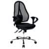 TOPSTAR Synchro Tilt Operator Chair 2D Armrest Open Point Deluxe Mesh, Fabric Black