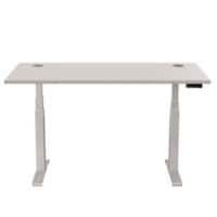 Rectangular Sit-Stand Desk Grey Steel, MFC, PVC CAMBIO 1800 x 800 x 645-1305mm