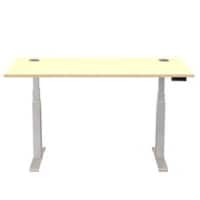 Fellowes Cambio Electronically Height Adjustable Sit Stand Desk Rectangular Maple T-Foot 1,699 (W) x 649 (D) x 1,305 (H) mm MFC (Melamine Faced Chipboard), PVC (Polyvinyl Chloride), Steel