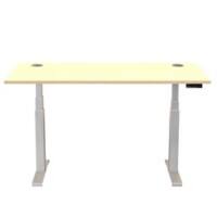 Fellowes Cambio Electronically Height Adjustable Sit Stand Desk Rectangular Maple Medium Density Fibreboard, PVC, Steel 1,400 x 800 x 645 mm