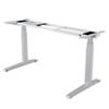 Fellowes Levado Height Adjustable Sit Stand Desk Rectangular Steel Silver T-Foot 153 x 67 x 63 mm
