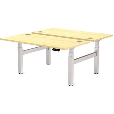 Fellowes Cambio Electronically Height Adjustable Sit Stand Desk Rectangular Maple Medium Density Fibreboard, PVC, Steel 1,600 x 800 x 645 mm