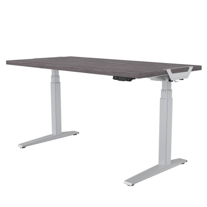 Fellowes Levado Electronically Height Adjustable Sit Stand Desk Rectangular Oak T-Foot 1,829 (W) x 698 (D) x 1,257 (H) mm MDF (Medium-Density Fibreboard), PVC (Polyvinyl Chloride), Steel