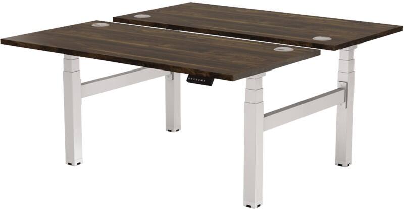 Fellowes Cambio Electronically Height Adjustable Sit Stand Desk Rectangular Walnut T-Foot 1,699 (W) x 1,470 (D) x 1,305 (H) mm MDF (Medium-Density Fibreboard), PVC (Polyvinyl Chloride), Steel