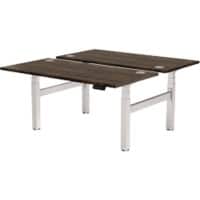 Fellowes Cambio Electronically Height Adjustable Sit Stand Desk Rectangular Walnut T-Foot 1,699 (W) x 1,470 (D) x 1,305 (H) mm MDF (Medium-Density Fibreboard), PVC (Polyvinyl Chloride), Steel