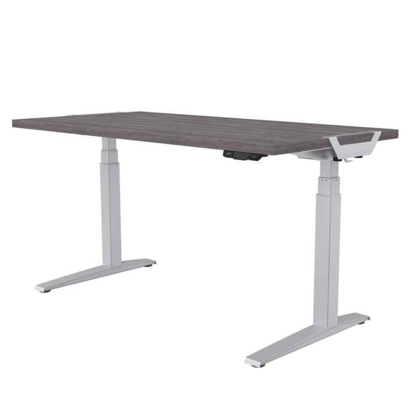 Fellowes Levado Electronically Height Adjustable Sit Stand Desk Rectangular Oak T-Foot 1,829 (W) x 698 (D) x 1,257 (H) mm MDF (Medium-Density Fibreboard), PVC (Polyvinyl Chloride), Steel