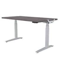 Fellowes Levado Electronically Height Adjustable Sit Stand Desk Rectangular Oak Melamine Faced Chipboard, PVC 800 x 1,800 x 640 mm