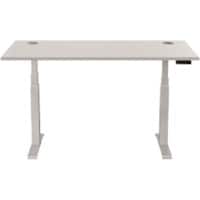 Fellowes Cambio Electronically Height Adjustable Sit Stand Desk Rectangular Melamine Faced Chipboard, Powder Coated Steel, PVC 1,600 x 800 x 645 mm