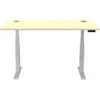 Fellowes Cambio Electronically Height Adjustable Sit Stand Desk Rectangular Maple Melamine Faced Chipboard, Powder Coated Steel, PVC 1,600 x 800 x 645 mm