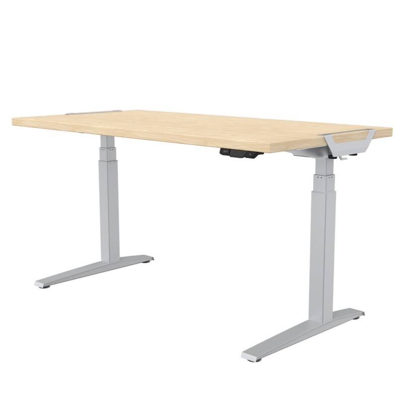 Fellowes Levado Electronically Height Adjustable Sit Stand Desk Rectangular Maple T-Foot 1,829 (W) x 698 (D) x 1,257 (H) mm MDF (Medium-Density Fibreboard), PVC (Polyvinyl Chloride), Steel