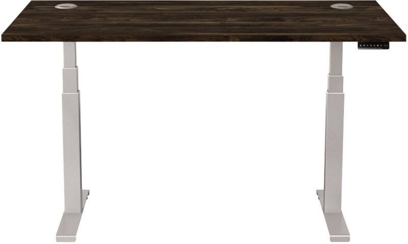 Fellowes Cambio Electronically Height Adjustable Sit Stand Desk Rectangular Walnut T-Foot 1,699 (W) x 649 (D) x 1,305 (H) mm MDF (Medium-Density Fibreboard), PVC (Polyvinyl Chloride), Steel