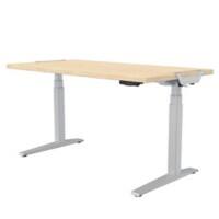 Fellowes Levado Electronically Height Adjustable Sit Stand Desk Rectangular Maple Melamine Faced Chipboard, PVC 800 x 1,400 x 640 mm