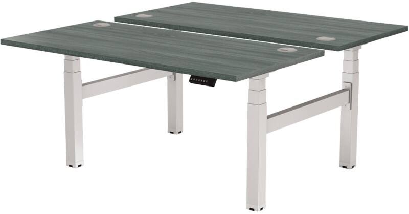 Fellowes Cambio Electronically Height Adjustable Sit Stand Desk Rectangular Oak T-Foot 1,699 (W) x 1,470 (D) x 1,305 (H) mm MDF (Medium-Density Fibreboard), PVC (Polyvinyl Chloride), Steel