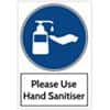 Trodat Health and Safety Sign Please use hand sanitiser Aluminium 20 x 30 cm