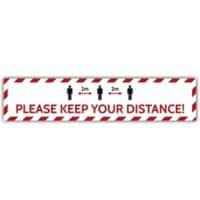 Trodat Floor Sticker Please keep your distance! Vinyl 70 x 15 cm