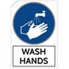 Trodat Health and Safety Sticker Wash hands PVC 20 x 30 cm Pack of 3