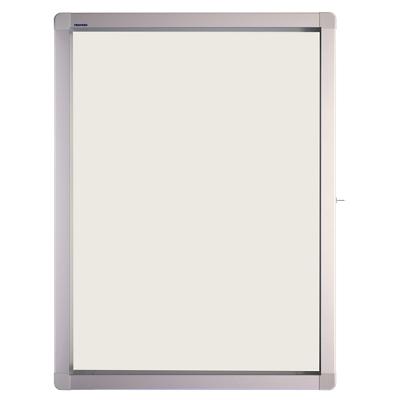 Franken ECO Outdoor Wall Mounted Display Case Noticeboard Lockable 750 x 1011mm Silver/White 9xA4 Magnetic