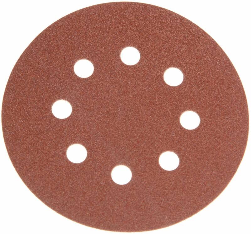 Faithfull Hook and Loop Sanding Discs DID3 Holed 80G 125mm 6 Packs of 25