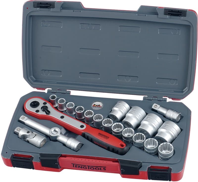 Teng Tools Metric Socket Set 1/2 in Drive Pack of 21