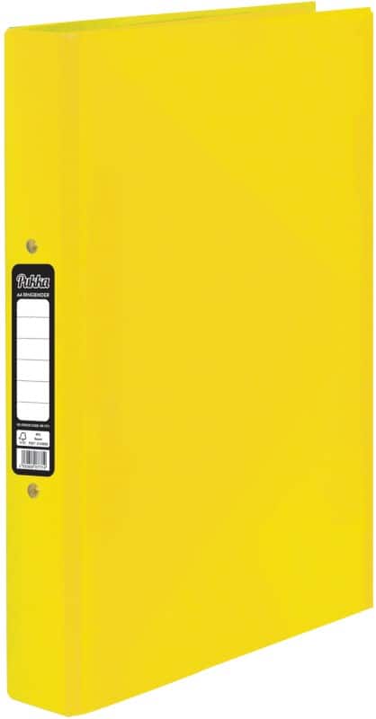 Pukka 25 mm Ring Binder Laminated Board A4 2 Rings Yellow BR-7771