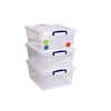 Really Useful Box Plastic Nestable Storage Boxes 17.5 Litre 383 x 460 x 195 mm Pack of 3