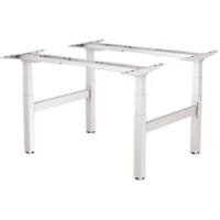 Rectangular Sit Stand Desk Frame Silver Steel 4 legged Legs Silver CAMBIO 1000 x 1470 x 645-1305mm