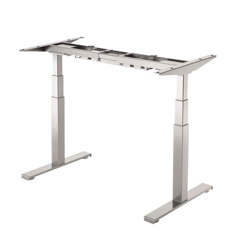 Fellowes Cambio Electronically Height Adjustable Sit Stand Desk Frame Rectangular Silver T-Foot 1,829 (W) x 698 (D) x 1,257 (H) mm MFC (Melamine Faced Chipboard), PVC (Polyvinyl Chloride), Steel