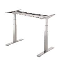 Fellowes Cambio Electronically Height Adjustable Sit Stand Desk Frame Rectangular Steel Matt Silver T-Foot 1,000 x 65 x 62 mm