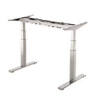 Fellowes Cambio Electronically Height Adjustable Sit Stand Desk Frame Rectangular Steel Matt Silver T-Foot 1,000 x 65 x 62 mm