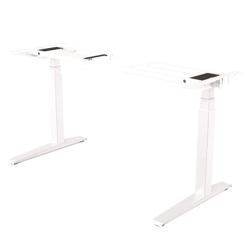 Fellowes Levado Electronically Height Adjustable Sit Stand Desk Frame Rectangular White T-Foot 1,829 (W) x 698 (D) x 1,257 (H) mm MFC (Melamine Faced Chipboard), PVC (Polyvinyl Chloride), Steel