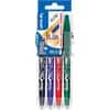 Pilot Frixion Ball Ballpoint Pen Assorted Fine 0.7 mm Recycled 50% Pack of 4