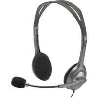 Logitech Headset H110 Wired Stereo Headset Over-the-head Yes Corded Yes Grey