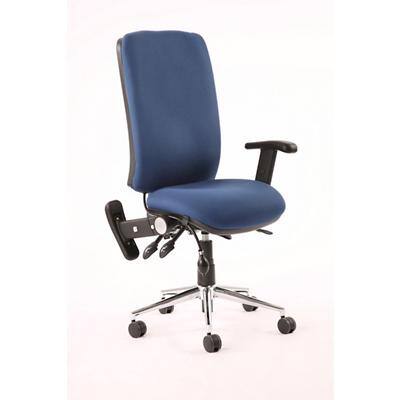 Dynamic Independent Seat & Back Task Operator Chair Height Adjustable Arms Chiro Without Headrest High Back