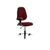 Dynamic Permanent Contact Backrest Task Operator Chair With Chilly Red Fabric Loop Arms Eclipse I Without Headrest High Back