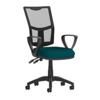 dynamic Eclipse II Operator Chair Permanent Contact Mesh Fabric Fixed Armrest Black, Maringa Teal 120 kg Eclipse II 600 x 600 x 970 mm