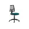 Dynamic Permanent Contact Backrest Task Operator Chair Loop Arms Eclipse II Black Back, Maringa Teal Seat Without Headrest Medium Back
