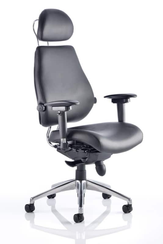 dynamic Stevia Posture Chair Synchro Tilt Bonded leather Optional Armrest Black 150 kg Chiro Plus Ultimate 710 x 690 x 1,220 mm