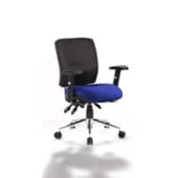 Dynamic Independent Seat & Back Posture Chair Height Adjustable Arms Chiro Black Back, Stevia Blue Seat Without Headrest Medium Back