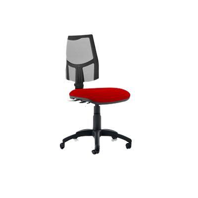 Dynamic Permanent Contact Backrest Task Operator Chair Without Arms Eclipse II Black Back, Bergamot Cherry Seat Without Headrest Medium Back