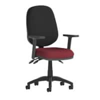 Dynamic Permanent Contact Backrest Task Operator Chair Height Adjustable Arms Eclipse Plus III Black Back, Ginseng Chilli Seat Without Headrest High Back