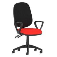 Dynamic Synchro Tilt Posture Chair With Green Fabric Multi-Functional Arms Chiro Plus Without Headrest High Back