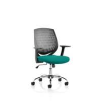 dynamic Dura Operator Chair Basic Tilt Mesh Fabric Fixed Armrest Black, Maringa Teal 110 kg Dura 640 x 600 x 920 mm