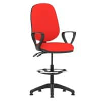 Dynamic Permanent Contact Backrest Task Operator Chair Bergamot Cherry Fabric Loop Arms Eclipse II Without Headrest High Back