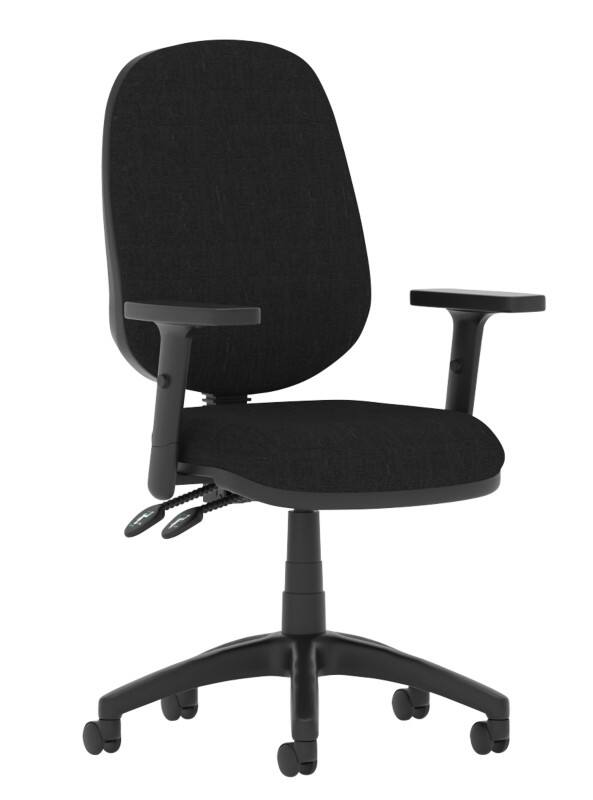 dynamic Eclipse II Operator Chair Basic Tilt Fabric Height-Adjustable Armrest Black 120 kg Eclipse Plus II 600 x 600 x 970 mm