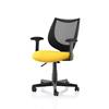 Dynamic Basic Tilt Task Operator Chair Height Adjustable Arms Camden Black Back, Senna Yellow Seat Without Headrest Medium Back