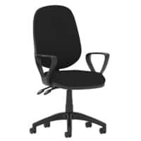 Dynamic Tilt & Lock Task Operator Chair Loop Arms Eclipse Plus II Black Seat Fabric High Back