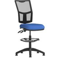 Dynamic Permanent Contact Backrest Task Operator Chair Without Arms Eclipse II Black Back, Blue Seat High Back