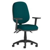 Dynamic Independent Seat & Back Task Operator Chair Height Adjustable Arms Eclipse III Maringa Teal Seat High Back