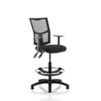 Dynamic Permanent Contact Backrest Task Operator Chair Height Adjustable Arms Eclipse II Black Back, Black Seat High Back