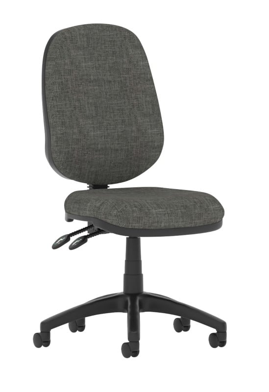Dynamic Permanent Contact Backrest Task Operator Chair Without Arms Eclipse Plus III Charcoal Seat High Back
